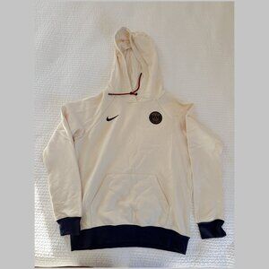 Nike Paris Saint-Germain PSG Hoodie Cream Navy Pullover Women's Medium